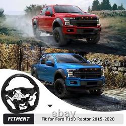 LOSCHEN Carbon Fiber LED Steering Wheel For Ford F150 Raptor 2015 2020