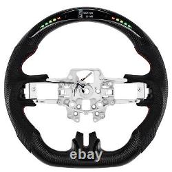 LOSCHEN Carbon Fiber LED Steering Wheel For Ford Mustang EcoBoost GT 2015-2017