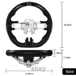 LOSCHEN Carbon Fiber LED Steering Wheel For Ford Mustang EcoBoost GT 2015-2017