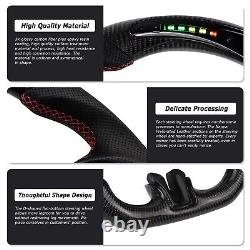LOSCHEN Carbon Fiber LED Steering Wheel For Ford Mustang EcoBoost GT 2015-2017
