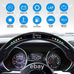 LOSCHEN Carbon Fiber LED Steering Wheel For Ford Mustang EcoBoost GT 2015-2017