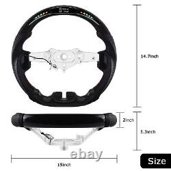 LOSCHEN Carbon Fiber LED Steering Wheel For Jeep Wrangler JK RUBICON 2011 2017