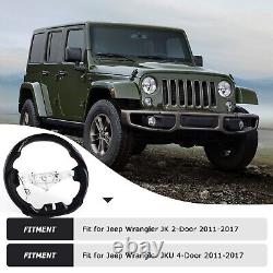 LOSCHEN Carbon Fiber LED Steering Wheel For Jeep Wrangler JK RUBICON 2011 2017