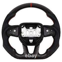 LOSCHEN Real Carbon Fiber Steering Wheel For Dodge Challenger 2015 2023