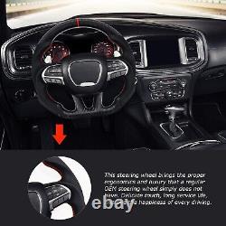 LOSCHEN Real Carbon Fiber Steering Wheel For Dodge Challenger 2015 2023