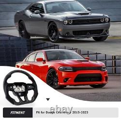 LOSCHEN Real Carbon Fiber Steering Wheel For Dodge Challenger 2015 2023