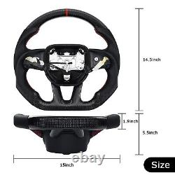 LOSCHEN Real Carbon Fiber Steering Wheel For Dodge Challenger SRT 2015+ withHeated