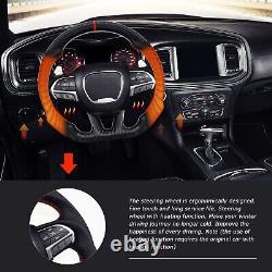 LOSCHEN Real Carbon Fiber Steering Wheel For Dodge Challenger SRT 2015+ withHeated