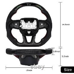 LOSCHEN Real Carbon Fiber Steering Wheel For Dodge/Jeep Grand Cherokee SRT 2015+