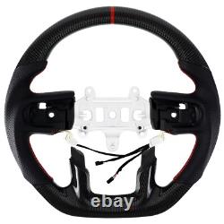 LOSCHEN Real Carbon Fiber Steering Wheel For Dodge RAM 1500 2018 2024 withHeated