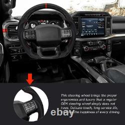 LOSCHEN Real Carbon Fiber Steering Wheel For Ford F150 2021 2023