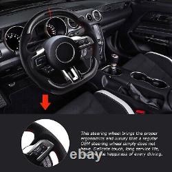 LOSCHEN Real Carbon Fiber Steering Wheel For Ford Mustang GT EcoBoost 2015 -2017
