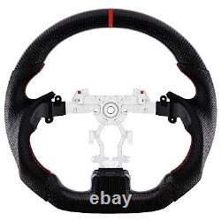 LOSCHEN Real Carbon Fiber Steering Wheel For Infiniti G37 2009- 2013 Red Line