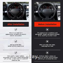 LOSCHEN Real Carbon Fiber Steering Wheel For Infiniti G37 2009- 2013 Red Line