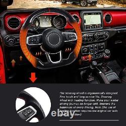 LOSCHEN Real Carbon Fiber Steering Wheel For Jeep Wrangler JL/JT 18-23 withHeated