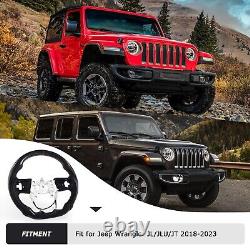 LOSCHEN Real Carbon Fiber Steering Wheel For Jeep Wrangler JL/JT 18-23 withHeated