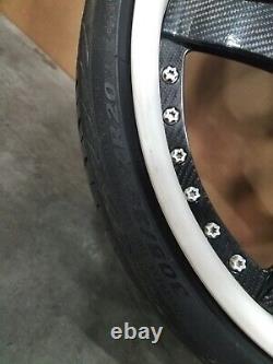 Lamborghini Gallardo Carbon Fiber Center 3 Piece 20 Wheel / Tire Set #7003