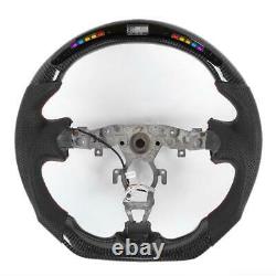 Leather Steering Wheel for Nissan 370z 2009-2020 Carbon Fiber Perforated