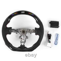 Leather Steering Wheel for Nissan 370z 2009-2020 Carbon Fiber Perforated