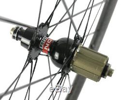 Light Weight Carbon Wheels 50mm Clincher Bicycle Carbon Wheelset Novatec 271 Hub