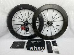 Lightweight Germany FERNWEG SCHWARZ Black Ed Carbon Clincher Wheelset NEW withBLEM