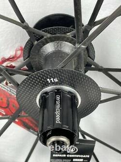 Lightweight Germany FERNWEG SCHWARZ Black Ed Carbon Clincher Wheelset NEW withBLEM