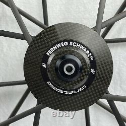 Lightweight Germany FERNWEG SCHWARZ Black Ed Carbon Clincher Wheelset NEW withBLEM