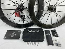 Lightweight Germany FERNWEG SCHWARZ Black Ed Carbon Clincher Wheelset NEW withBLEM