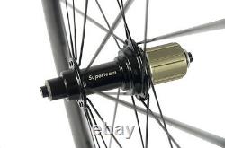 Lightweight Wheels 700C Clincher 50mm Carbon Wheelset Superteam Bicycle Wheels