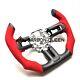 MATT CARBON FIBER Steering Wheel FOR FORD MUSTANG GT RED SUEDE CUT OFF STYLE