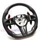 MATT CARBON FIBER Steering Wheel FOR INFINITI q50q60 BLACK LEATHER RED ACCENT