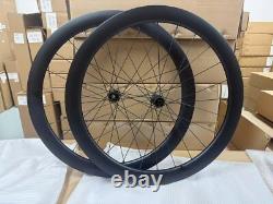 MEROCA 700C Carbon Road Wheelset Clincher Wheels DIY Depth Front/Rear Disc Brake