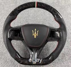 Maserati Ghibli Customized Steering Wheel Carbon Fiber Leather