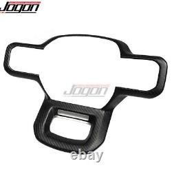 Matte Carbon Car Steering Wheel Button Trim For Ford F-150 Raptor Platinum 2021+