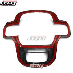 Matte Carbon Car Steering Wheel Button Trim For Ford F-150 Raptor Platinum 2021+