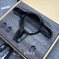 Matte Carbon Fiber Steering Wheel Cover For Porsche 911 992/Taycan/Panamera 971