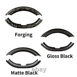 Matte Carbon Fiber Steering Wheel Cover Trim For Tesla Model 3 Highland 2024+