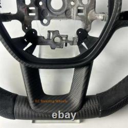 Matte Carbon Fiber black leather Steering Wheel For Honda civic 2024 2025