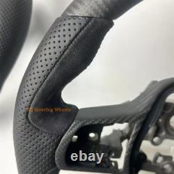 Matte Carbon Fiber black leather Steering Wheel For Honda civic 2024 2025