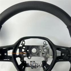 Matte Carbon Fiber black leather Steering Wheel For Honda civic 2024 2025