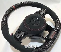 Mercedes AMG 2018 Custom Design Carbon fiber black Alcantara Steering wheel