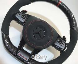 Mercedes AMG 2018 Custom Design Carbon fiber black Alcantara Steering wheel