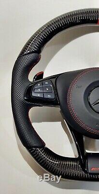 Mercedes AMG 2018 Custom Design Carbon fiber black Napa Steering wheel