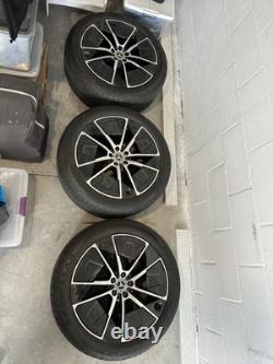 Mercedes EQS 86R 21 Five-Twin Spoke Aero Wheels with Carbon Fiber-Optic Cladding