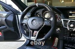 Mercedes W204 W212 W218 W207 W172 SLK Steering Wheel Alcantara Carbon Fiber 2