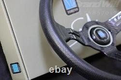 NARDI 330mm 13' Leather&Carbon Fiber Mid-deep 55mm Gaming Racing Steering Wheel
