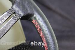 NARDI 330mm 13' Leather&Carbon Fiber Mid-deep 55mm Gaming Racing Steering Wheel