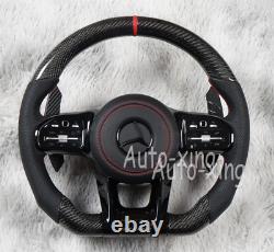 NEW AMG Carbon Fiber Flat Steering Wheel for Mercedes-Benz AMG GLE S63 C63 C300