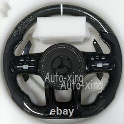 NEW AMG Carbon Fiber Flat Steering Wheel for Mercedes-Benz AMG GLE S63 C63 C300