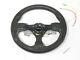 NRG 320mm Sport Leather Steering Wheel Black with Carbon Fiber Inserts & 3 Spoke